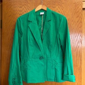 CAbi Emerald Green Blazer Classic Tailored Style